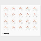 Poppy Oranje Flower Wedding Ronde Sticker (Vel)
