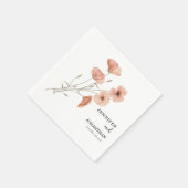 Poppy Oranje Flower Wedding Servet (Hoek)