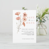 Poppy Oranje Flower Wedding Sla de datum op (Staand voorkant)