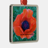 POPPY Oriental Red Sinaasappel — Metalen Ornament (Rechts)