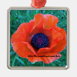 POPPY Oriental Red Sinaasappel — Metalen Ornament