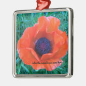 POPPY Oriental Red Sinaasappel — Metalen Ornament (Links)