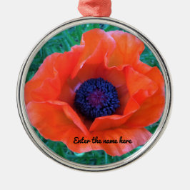 POPPY Oriental Red Sinaasappel — Metalen Ornament