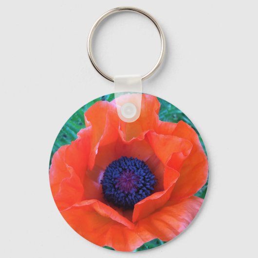 POPPY Oriental Red Sinaasappel — Sleutelhanger (Voorkant)