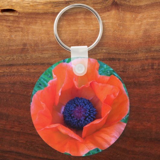 POPPY Oriental Red Sinaasappel — Sleutelhanger (Voorkant)