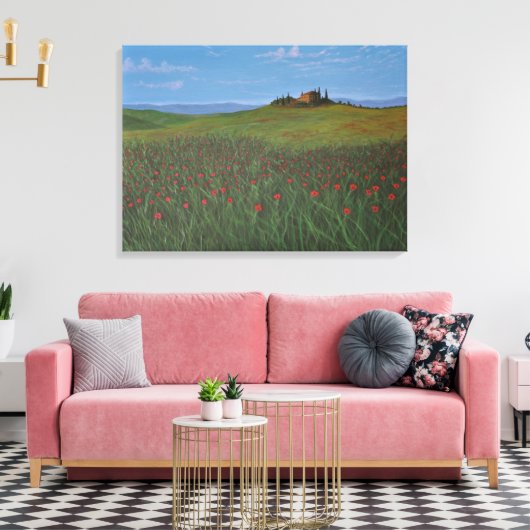 Poppy Paradise Canvas Afdruk (Insitu (Woonkamer))