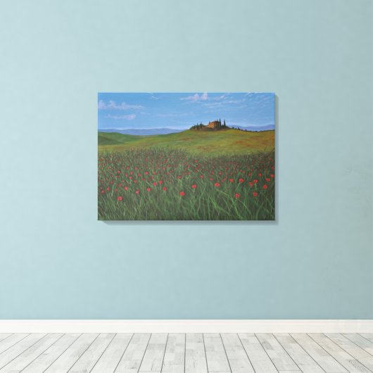 Poppy Paradise Canvas Afdruk (Insitu (Houten vloer))