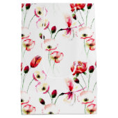 Poppy patroon op wit medium cadeauzakje (Achterkant)