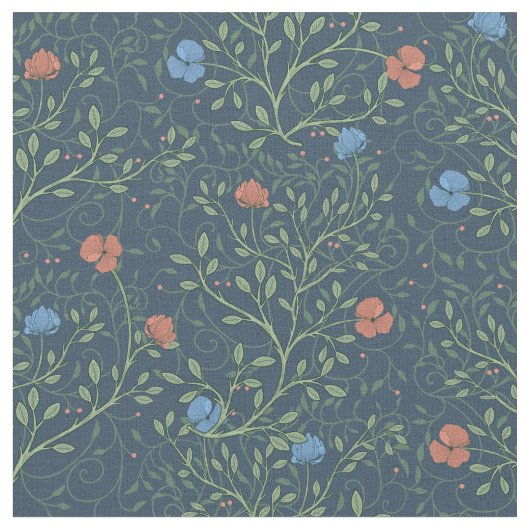 Poppy Pattern Stof (Close Up)