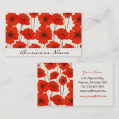 Poppy Pattern-Visitekaartje Visitekaartje (Voorkant / Achterkant)