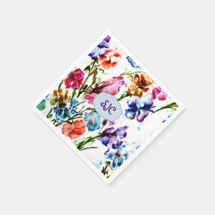 POPPY PAW PRINTS   PAPIERNAPKINS SERVETTEN