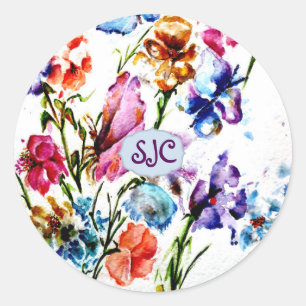 POPPY PAW PRINTS   RONDE STICKER