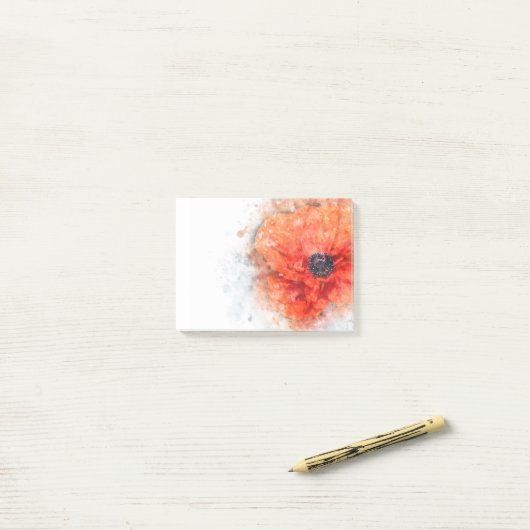 Poppy Petal Post-it® Notes (Op bureau)