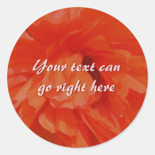 Poppy Petals ronde Stickers