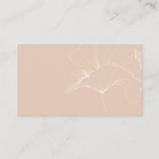 POPPY Pink & Airy Simple Branding Visitekaartje (Achterkant)