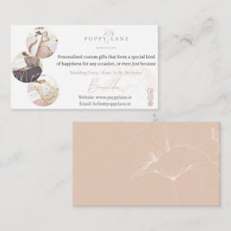 POPPY Pink & Airy Simple Branding Visitekaartje