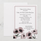 Poppy Pink Wedding Kaart (Voorkant / Achterkant)