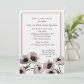Poppy Pink Wedding Kaart (Staand voorkant)