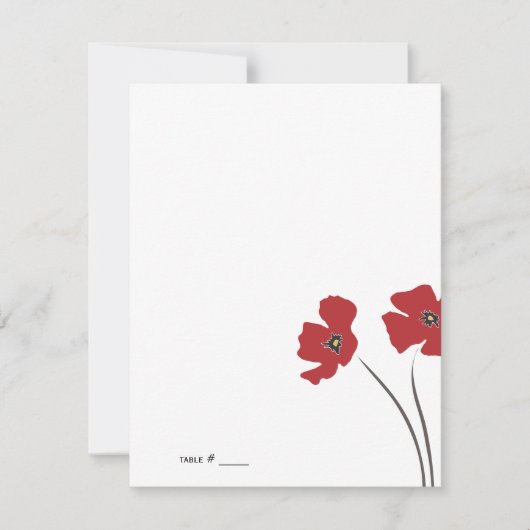 Poppy Place Cards { You Fold} Kaart (Voorkant)