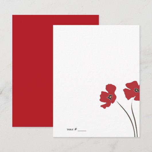 Poppy Place Cards { You Fold} Kaart (Voorkant / Achterkant)