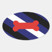 POPPY PLAY PRIDE DIAGONAL OVALE STICKER (Voorkant)