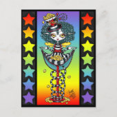 Poppy Popcorn Pixie Stick Rainbow Circus Briefkaar Briefkaart (Voorkant)