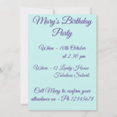 Poppy Poppies Art Waterverf Birthday Uitnodiging (Achterkant)