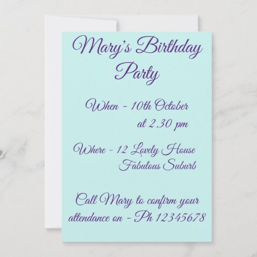 Poppy Poppies Art Waterverf Birthday Uitnodiging (Achterkant)