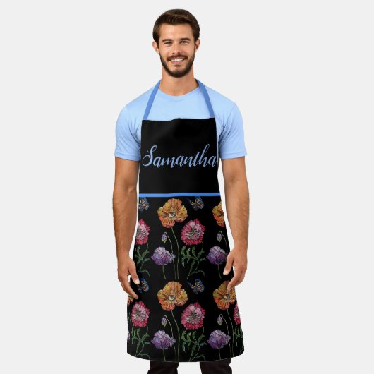 Poppy Poppies Red Shabby Chic Waterverf Floral Schort (Gedragen)