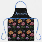 Poppy Poppies Red Shabby Chic Waterverf Floral  Schort (Voorkant)