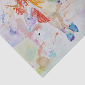 Poppy Poppies Rode Waterverf Bloembloem Tissuepapier (Detail)