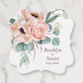 Poppy Radiance bruiloft Bedankjes Labels (Voorkant)