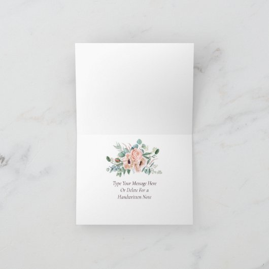 Poppy Radiance bruiloft Bedankkaart (Binnen)