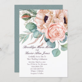 Poppy Radiance bruiloft Kaart