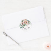 Poppy Radiance bruiloft Ronde Sticker (Envelop)