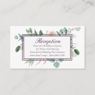 Poppy Radiance Trouwreceptie Informatiekaartje