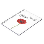 Poppy red notitieboek (Linkerzijde)