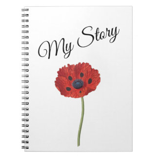 Poppy red notitieboek
