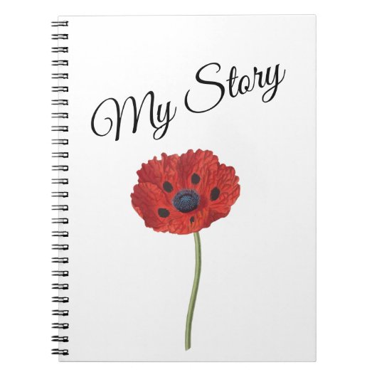 Poppy red notitieboek (Voorkant)