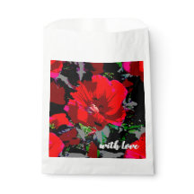 Poppy Red Retro Floral Design