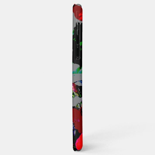 Poppy Red Retro Floral Design Case-Mate iPhone Case (Achterkant/links)