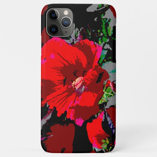 Poppy Red Retro Floral Design Case-Mate iPhone Case (Achterkant)