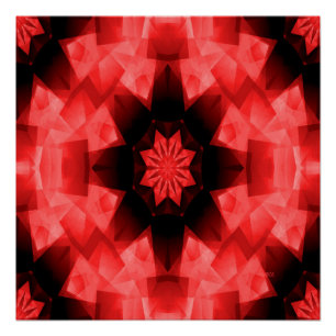 Poppy Red Star. Perfect Poster