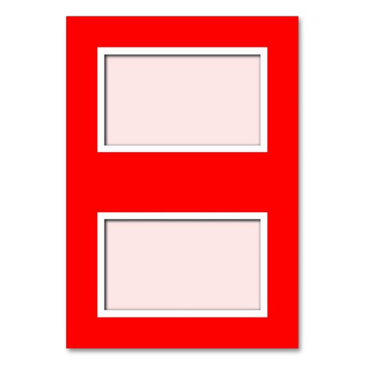  Poppy Red Tented Place Card Kaart (Voorkant)