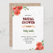 Poppy Red-themafartij Kaart (Voorkant / Achterkant)