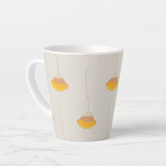 Poppy regenprint latte mok (Linkerhoek)