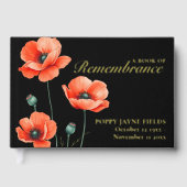 Poppy Remembrance Funeral Folie gastenboek (Voorkant)