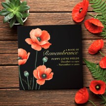 Poppy Remembrance Square Folie gastenboek