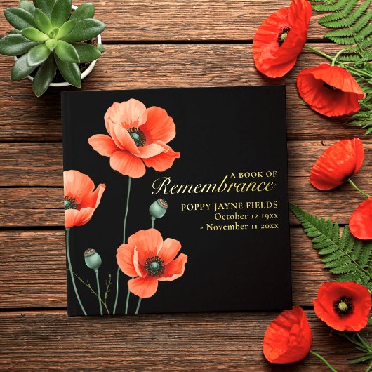 Poppy Remembrance Square Folie gastenboek