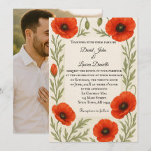 Poppy Reverie Photo Wedding Invitation